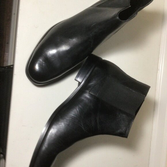 Aldo Black Leather Ankle Boot New Size 12 M - Picture 14 of 15